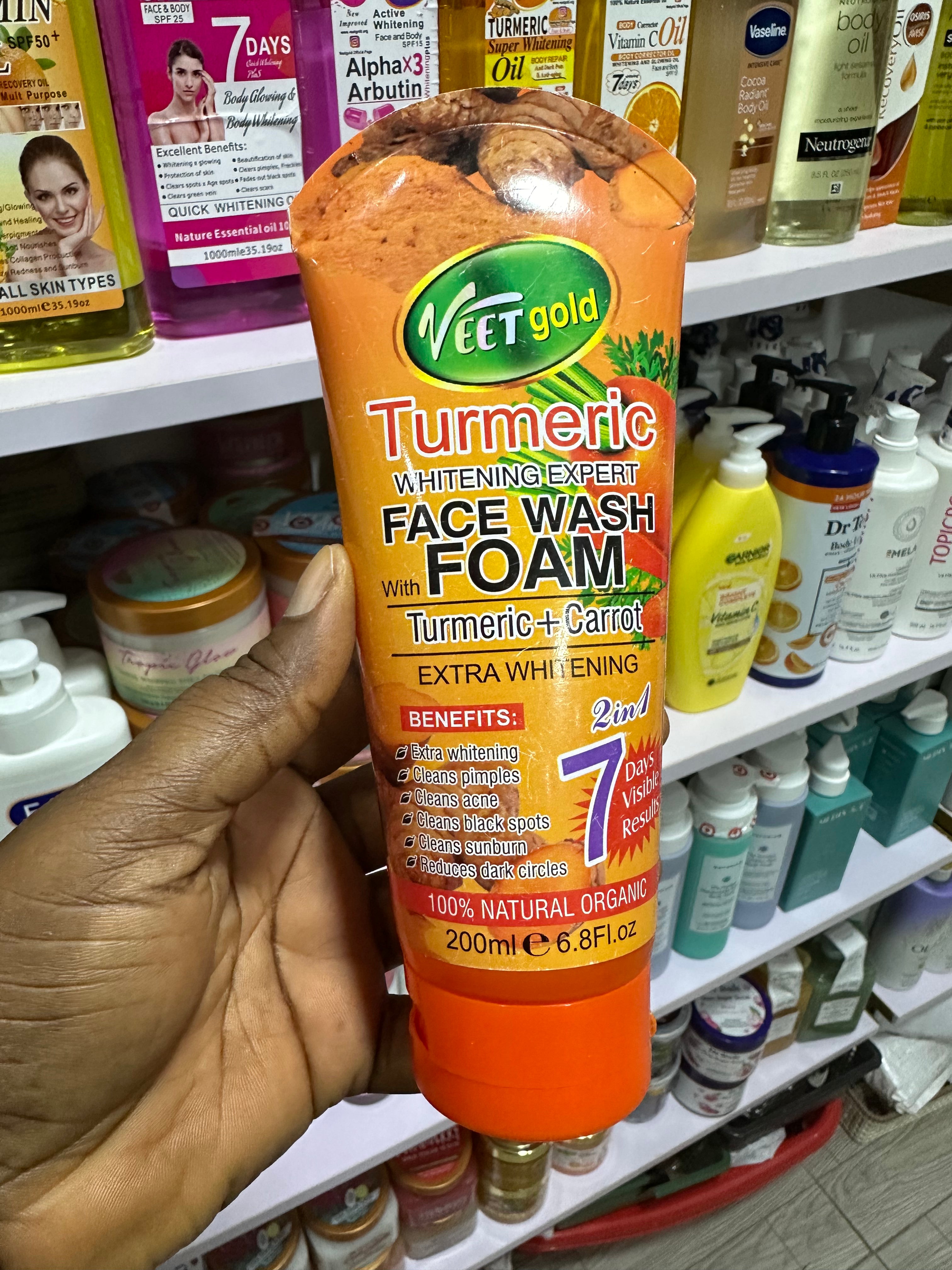 Veet Gold Tumeric Face Wash Dazzlin World Beauty Veet Gold Tumeric Face Wash Dazzlin World Beauty