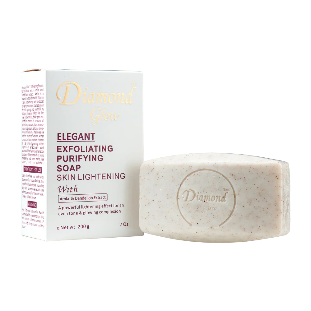Diamond Glow Elegant Exfoliating Purifying Soap.