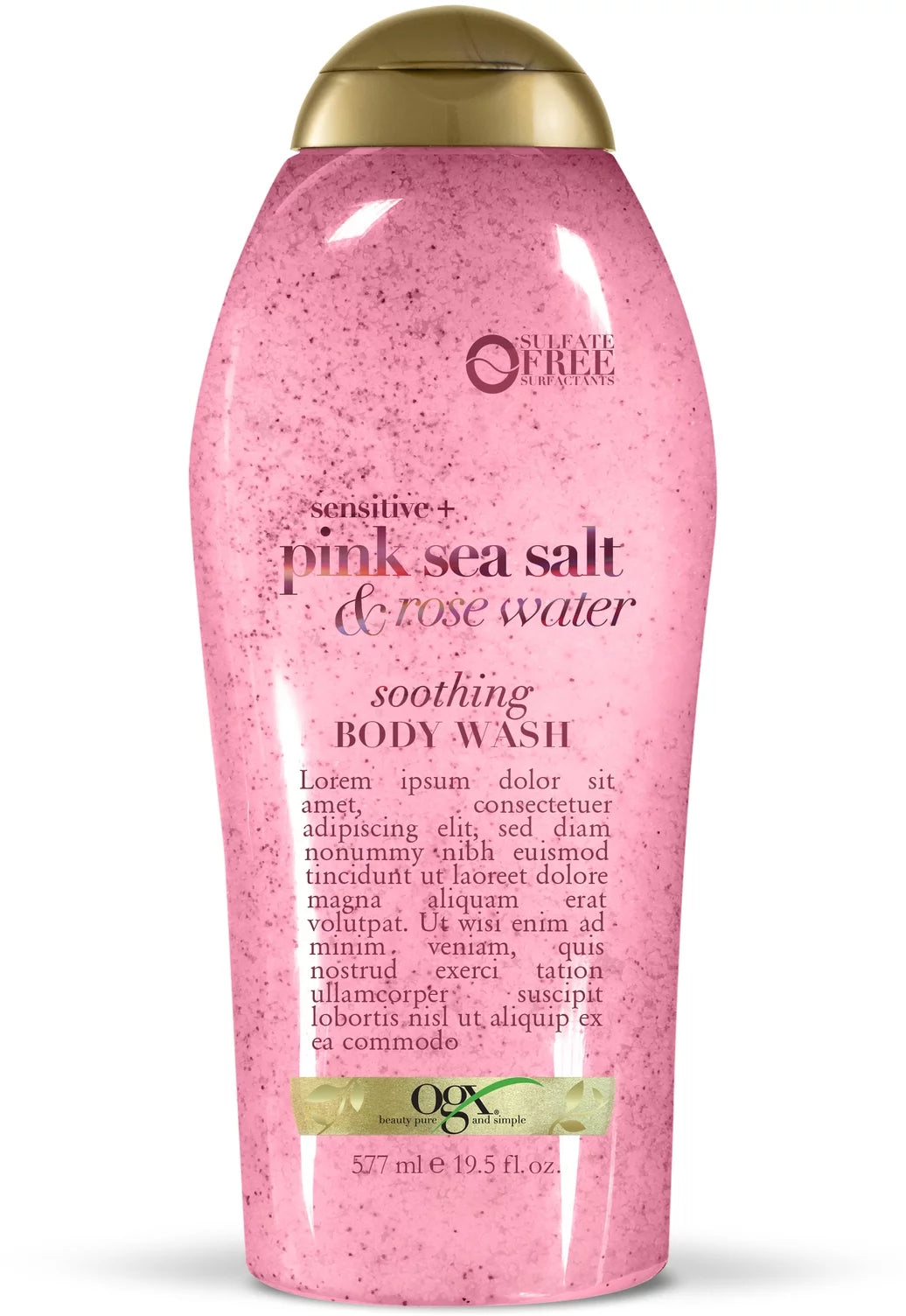 OGX Sensitive + Pink Sea Salt & Rosewater Scrub and Body Wash