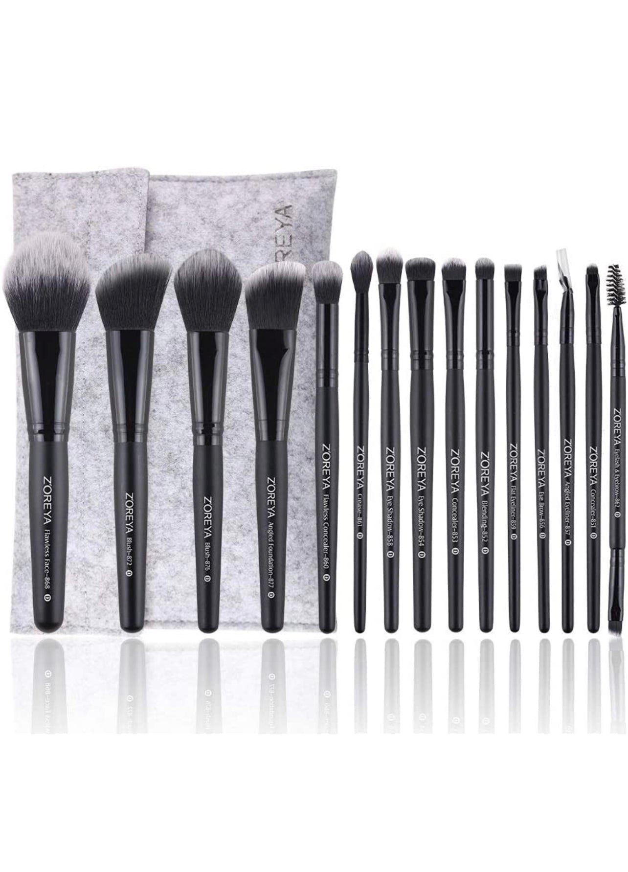 Zoreya 15 Pieces Brush Set
