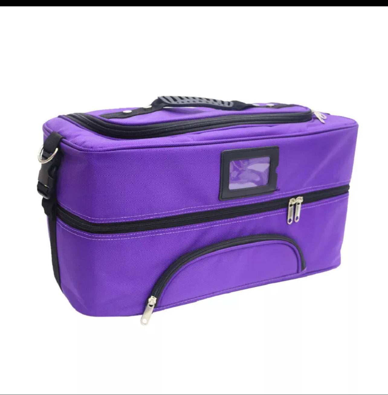 Rectangular Makeup Bag With Compartment