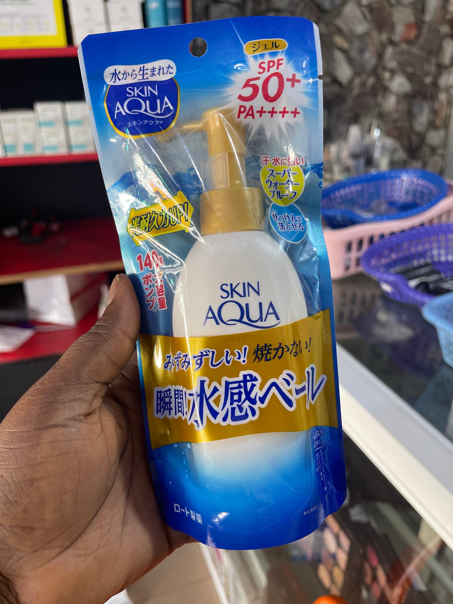 Rohto Mentholatum Skin Aqua UV Super Moisture Gel SPF 50+ PA++++ 140g