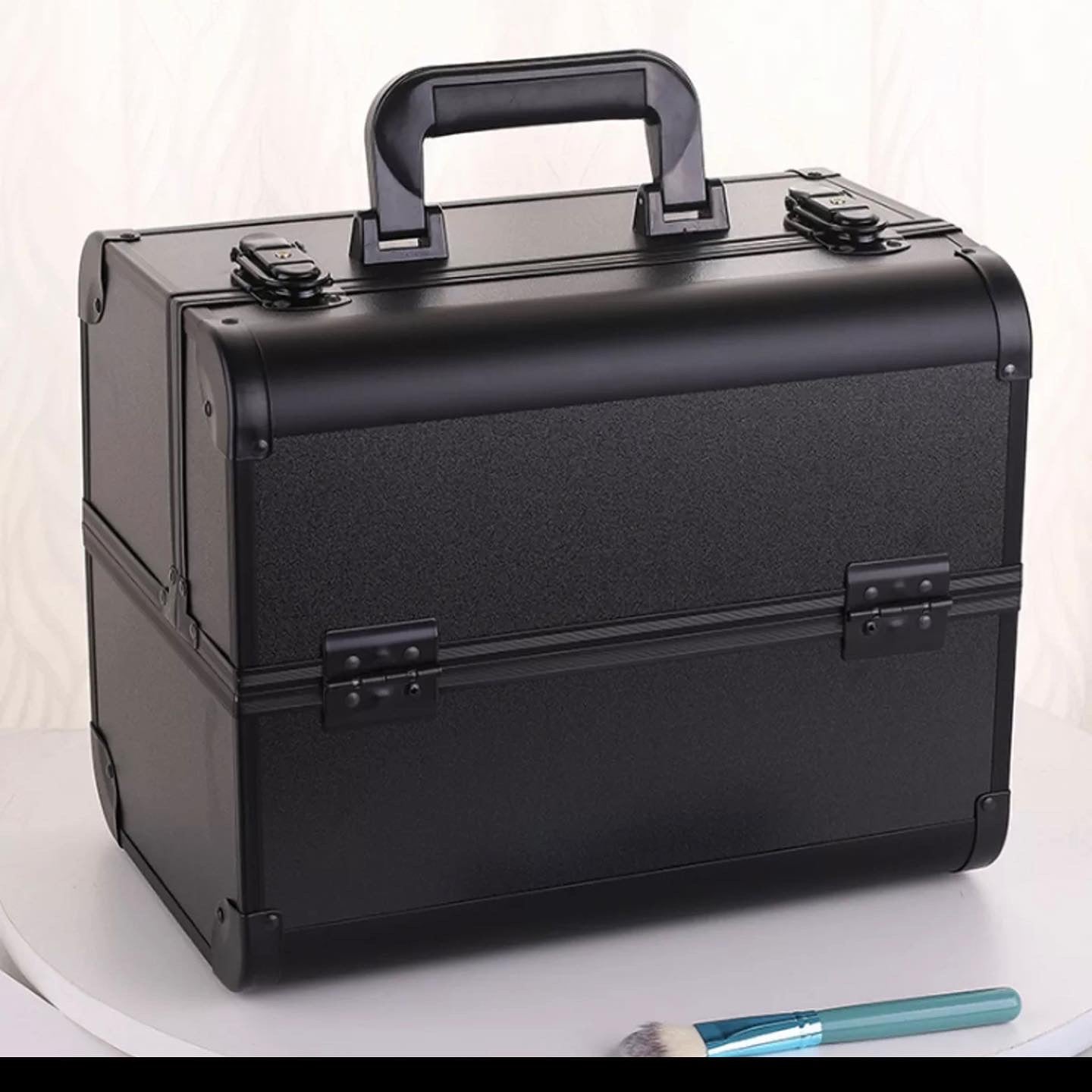 Black Metallic Makeup Bag