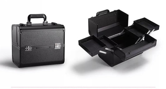 Black Metallic Makeup Bag