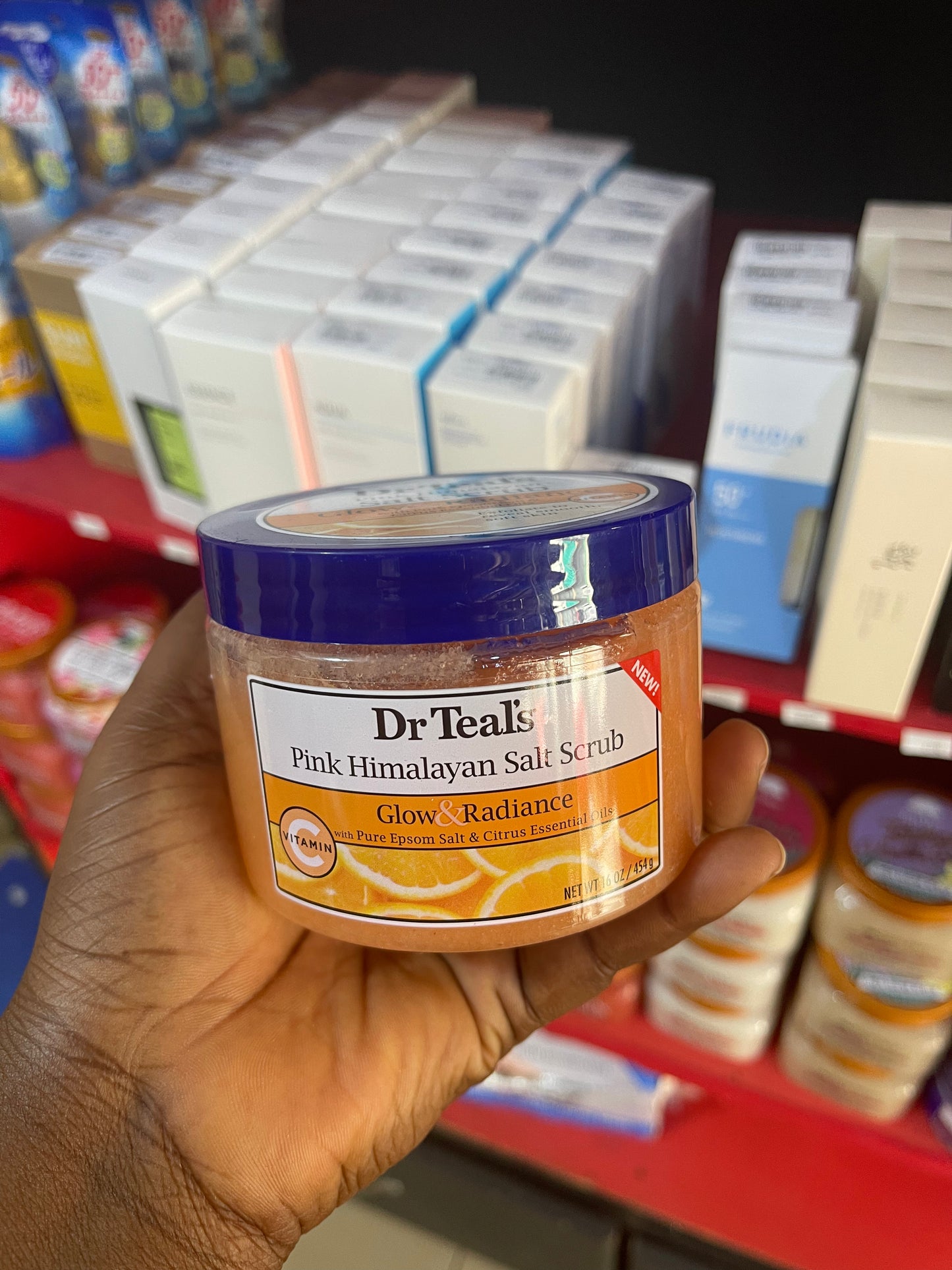 DR TEAL’S PINK HIMALAYAN SALT SCRUB Glow & Radiance 16oz