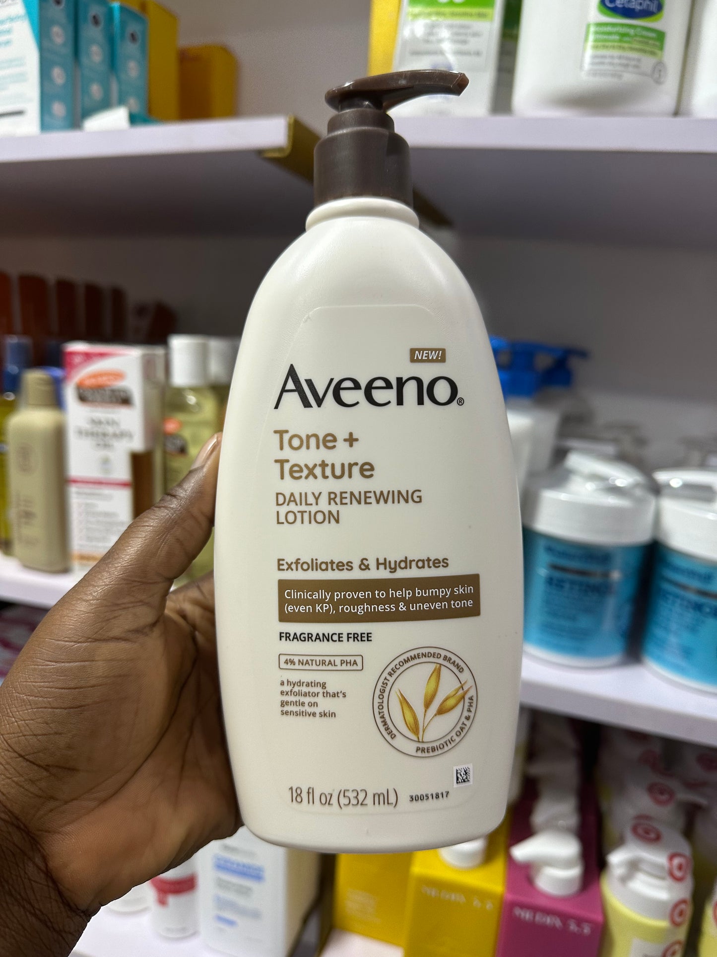 Aveeno Tone + Texture Daily Renewing Lotion