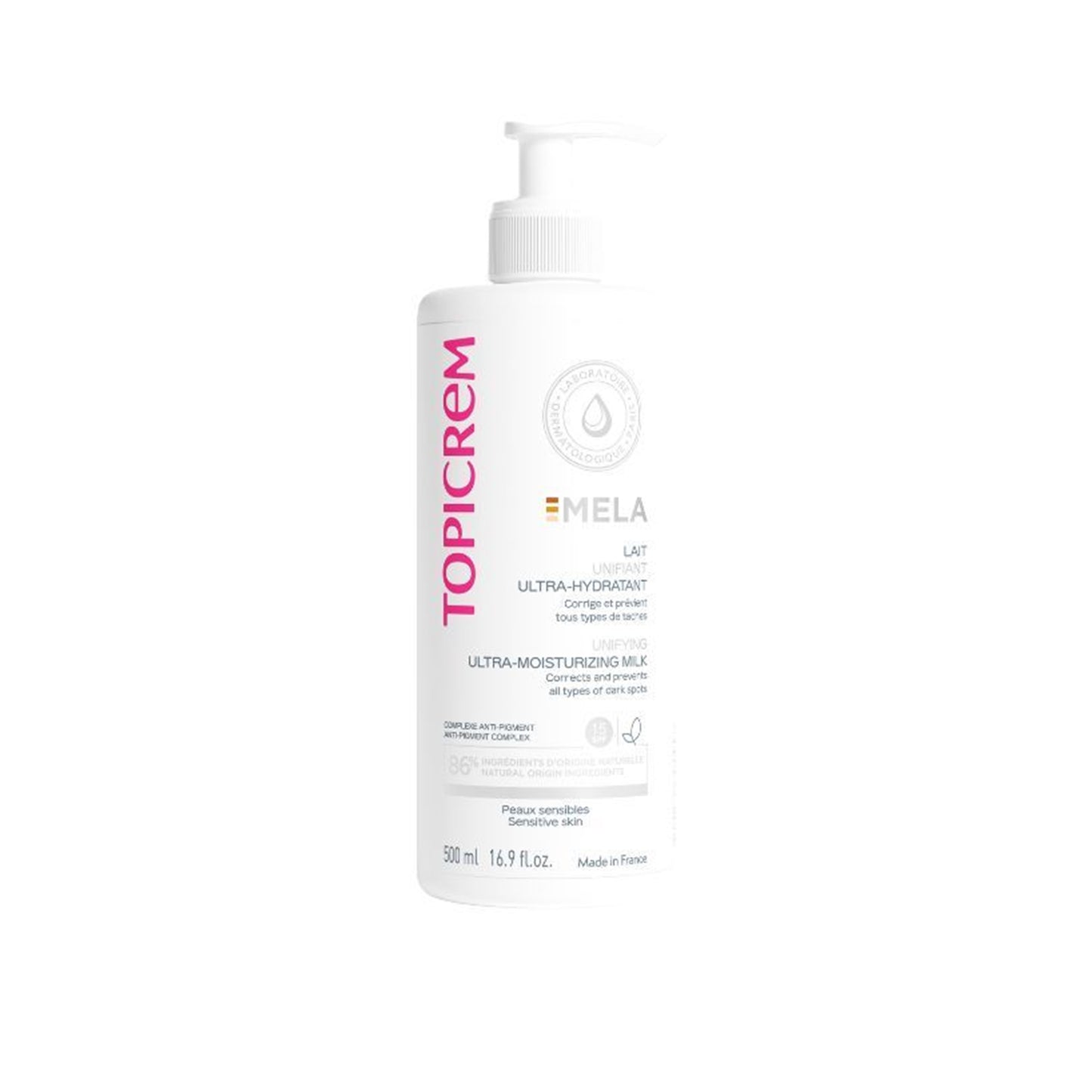 Topicream MELA Unifying Ultra-Moisturizing Milk SPF15 500ml