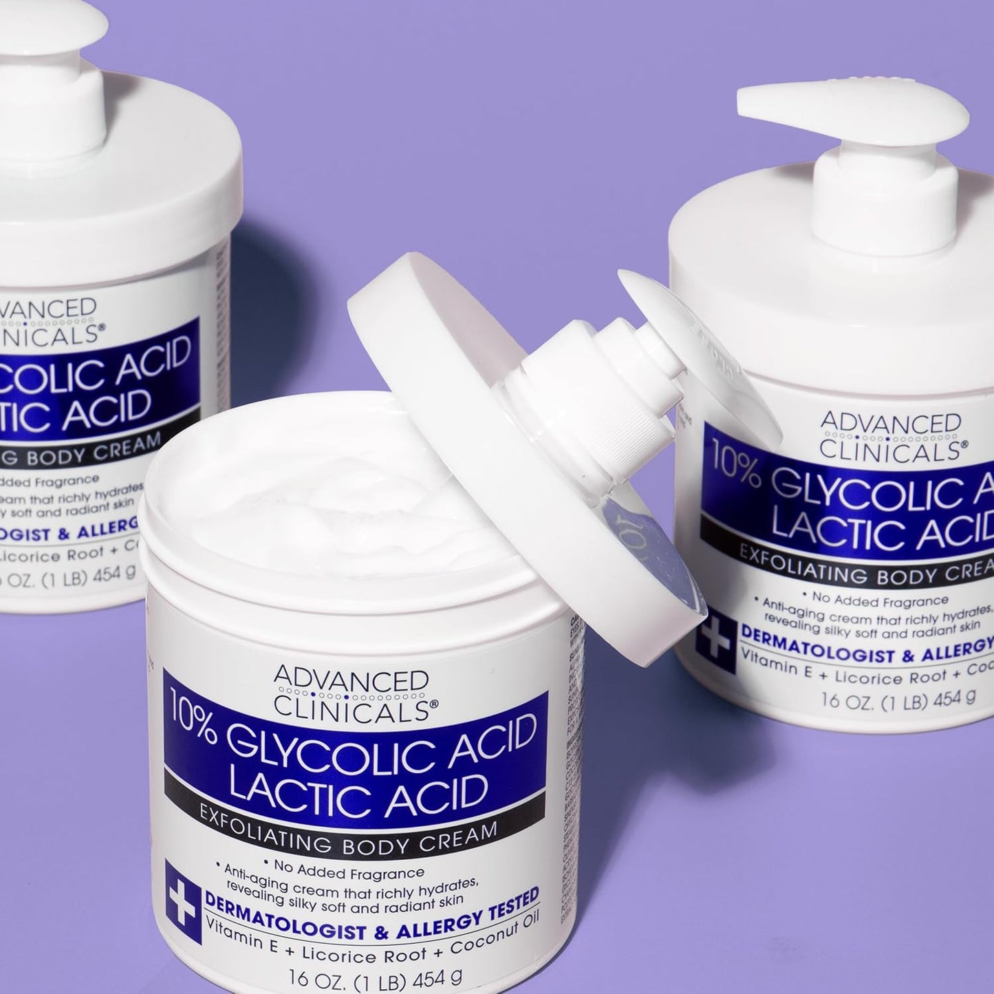 Advanced Clinicals 10% Glycolic Acid + Lactic Acid Cream