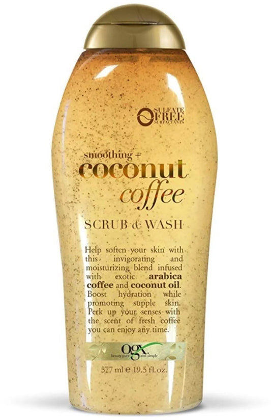 OGX Smoothing + Coconut Coffee Scrub & Wash