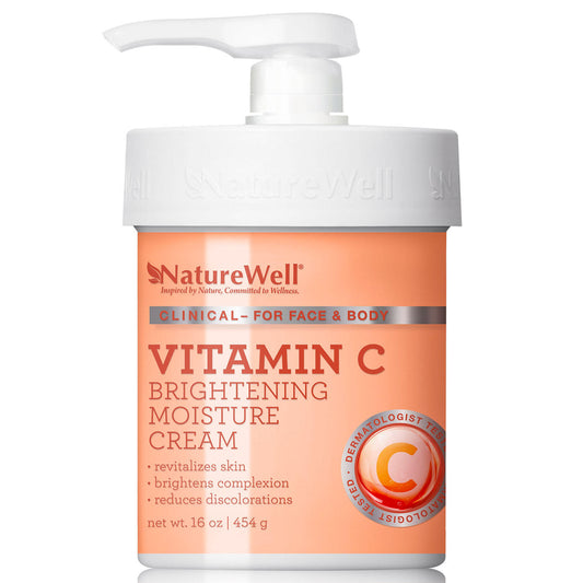 NatureWell Vitamin C Brightening Moisture Cream for Face & Body-16 oz